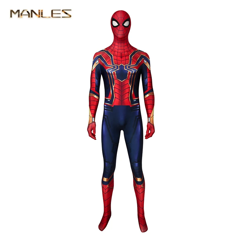 Iron Spider Costume Movie Spider-Man: Far From Home Cosplay Jumpsuit Superhero Suit Halloween