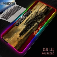 mrgbest tank world artillery attack high quality gaming large rgb lockedge mousepad home office computer table mat player speed