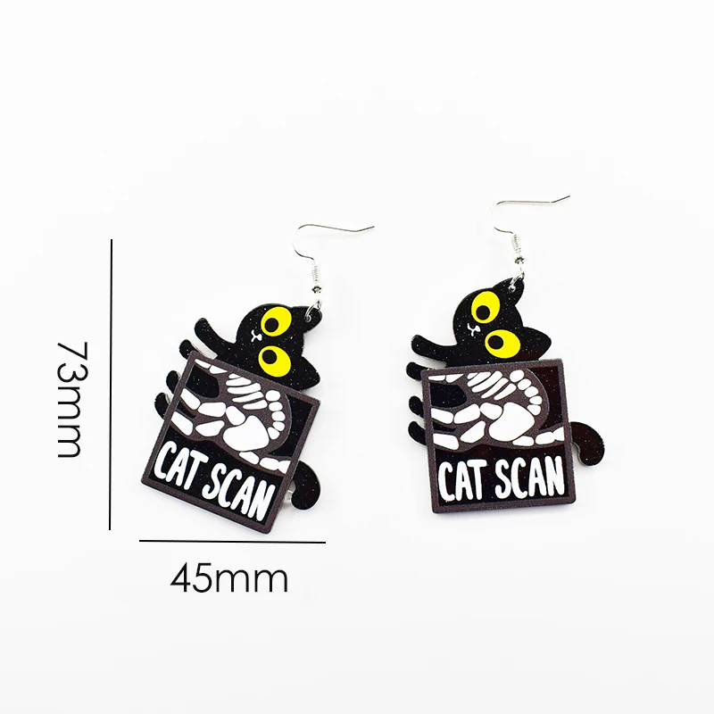 Женские акриловые серьги-подвески с эпоксидной смолой