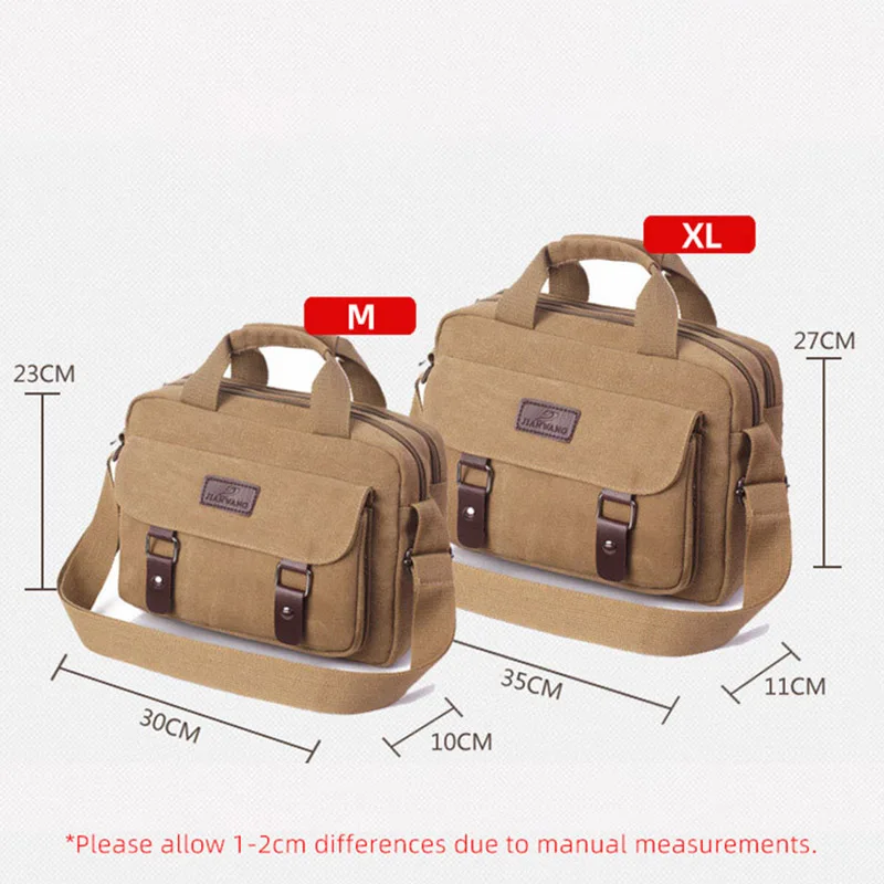 Мужская парусиновая сумка через плечо