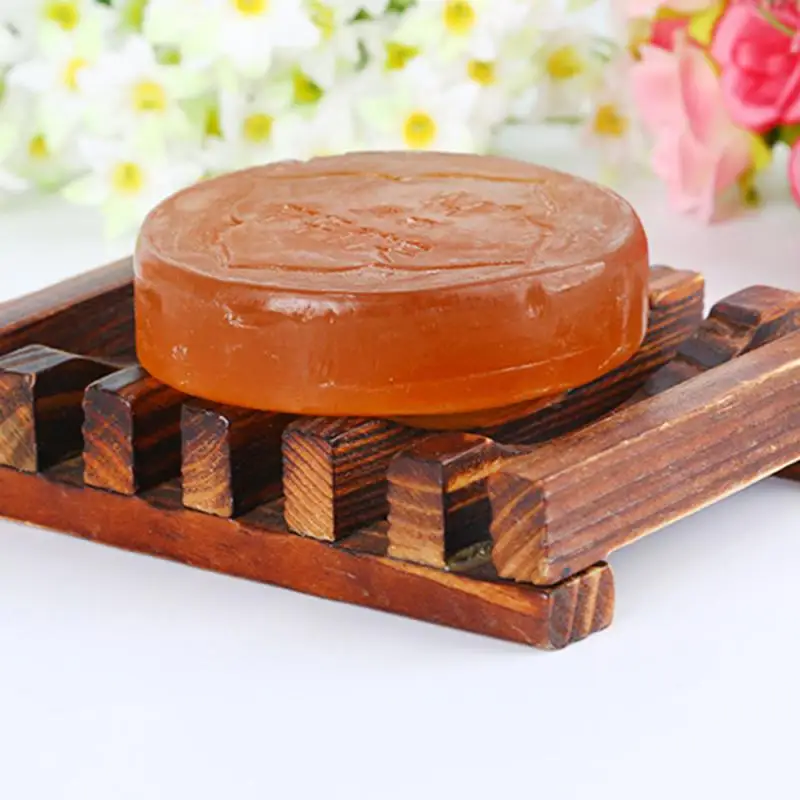 

2/4/5PCS Prevent Mildew Soap Box Portable Soap Rack Wooden Bamboo Soap Holder Natural Bathroom Washroom Tools