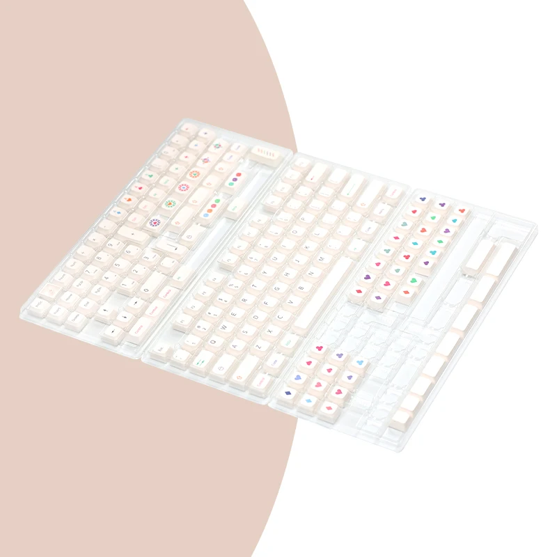 

Chosfox Las Vegas Keycaps For Mechanical Keyboard XDA Profile Dye-sub PBT Material 186Keys/Set
