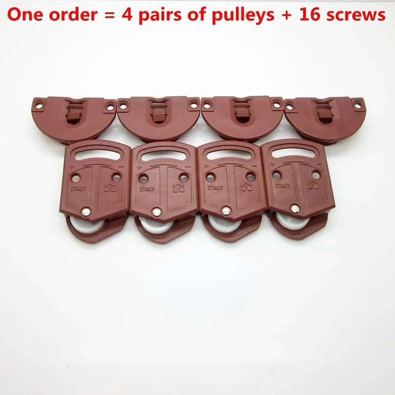 

Дверные ролики для раздвижной двери, набор из 4 пар, ABS пластик