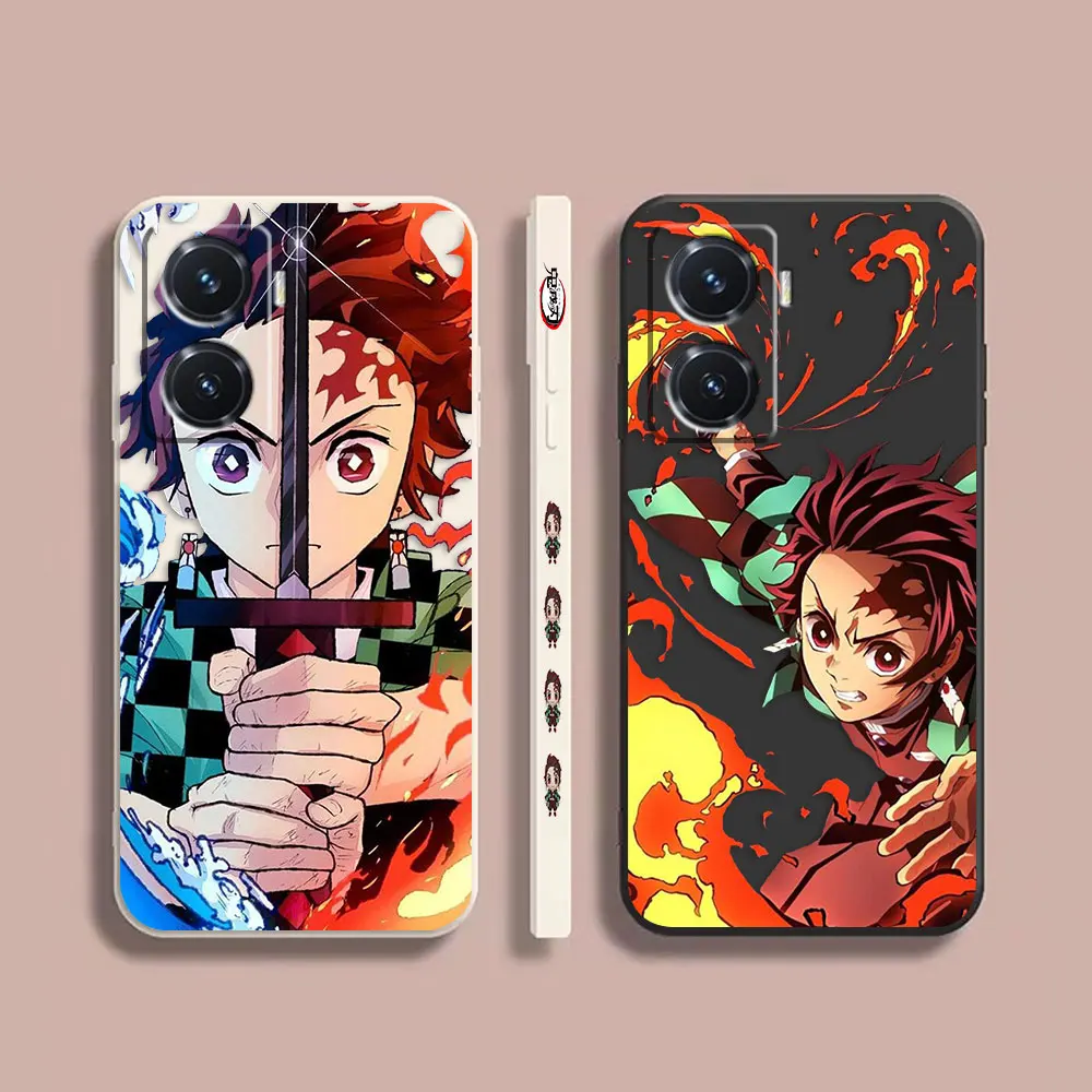 

Case For VIVO Y55S Y31 Y33S Y55 Y35 Y51S Y52S Y53S Y66 Y73S Y77 5G Y85 Case Cover Funda Cqoue Shell Anime Demon Slayer Tanjiro