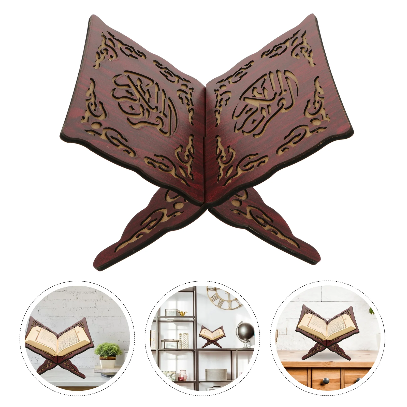 

Wooden Quran Book Stands Foldabl Eid Folding Brackethelf Rehal Eid Muslim Prayer Rihal Bible Display Book Rack Muslim Eid