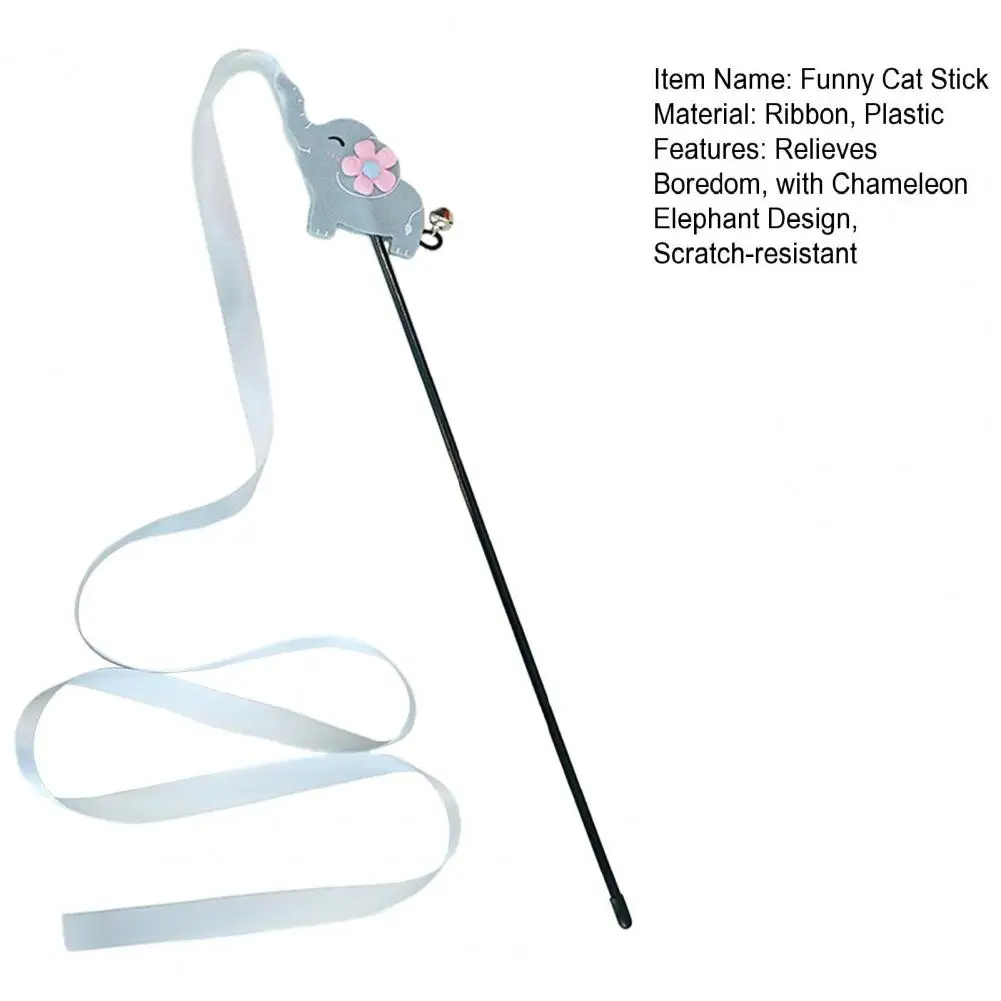 Интерактивная игрушка-дразнилка для кошек с дизайном слона-хамелеона снимает