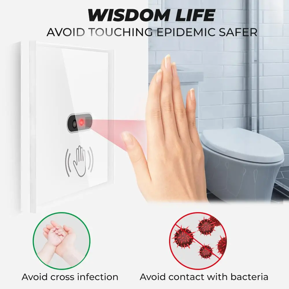 

Infrared Sensor Switch Tuya WiFi Bluetooth Waving Switch Timing No Need Touch Work with Alexa Google Home And Yandex Smart Home