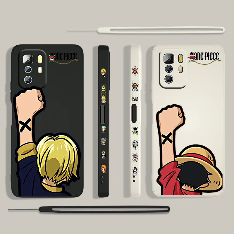 

Vinsmoke Sanji ONE PIECE For Xiaomi Redmi Note 11 11S 10 10S 9 9S 9T 8 8T 7 5 Pro 4G 5G Liquid Left Rope Phone Case Cover Coque