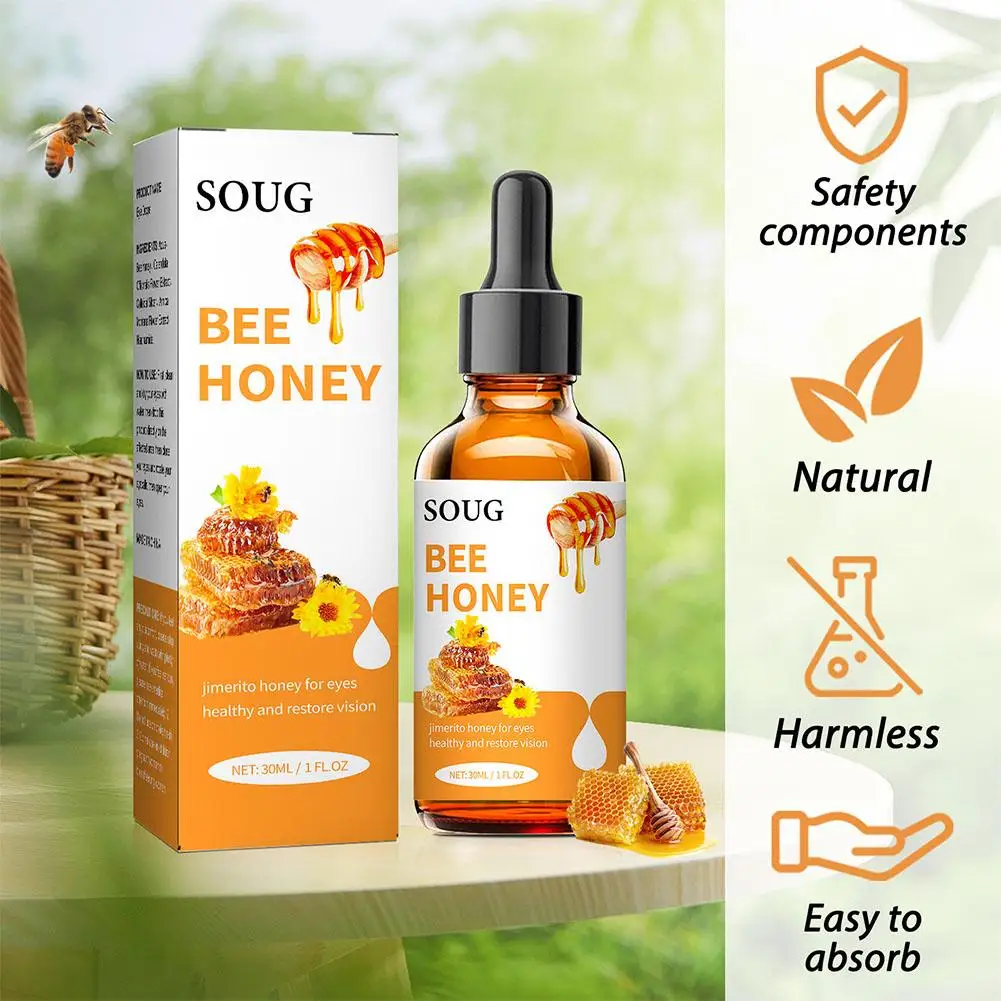 30 мл Jimerito медовые капли для глаз пчелиные безворсовые забота о здоровье