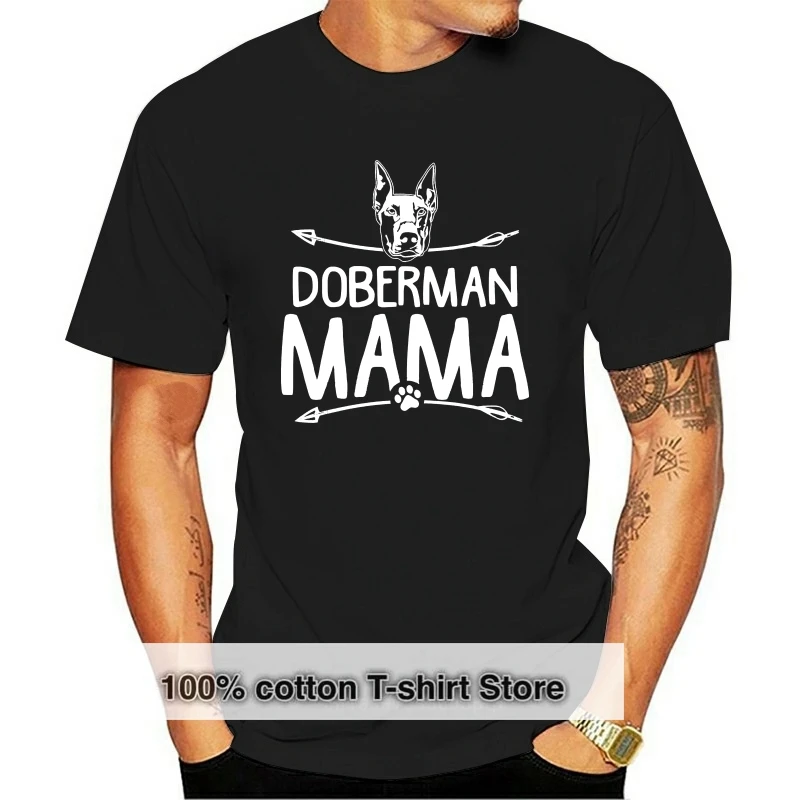

Забавная мужская футболка мужская новинка футболка Doberman мама футболка забавная собака 2019 День матери отличный подарок крутая футболка