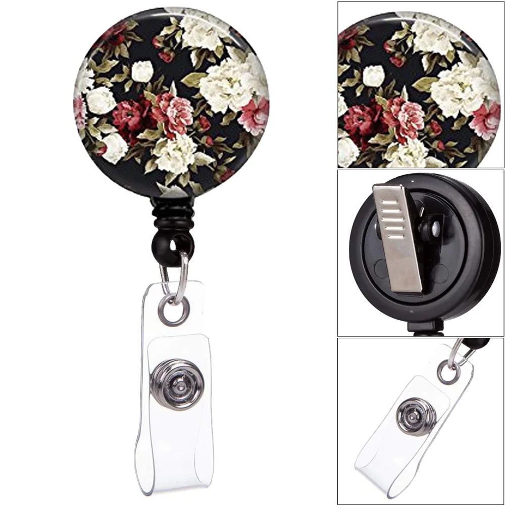 

2pcs Retractable ID Cards Holder Retractable Badge Holder Retractable Badge Clip
