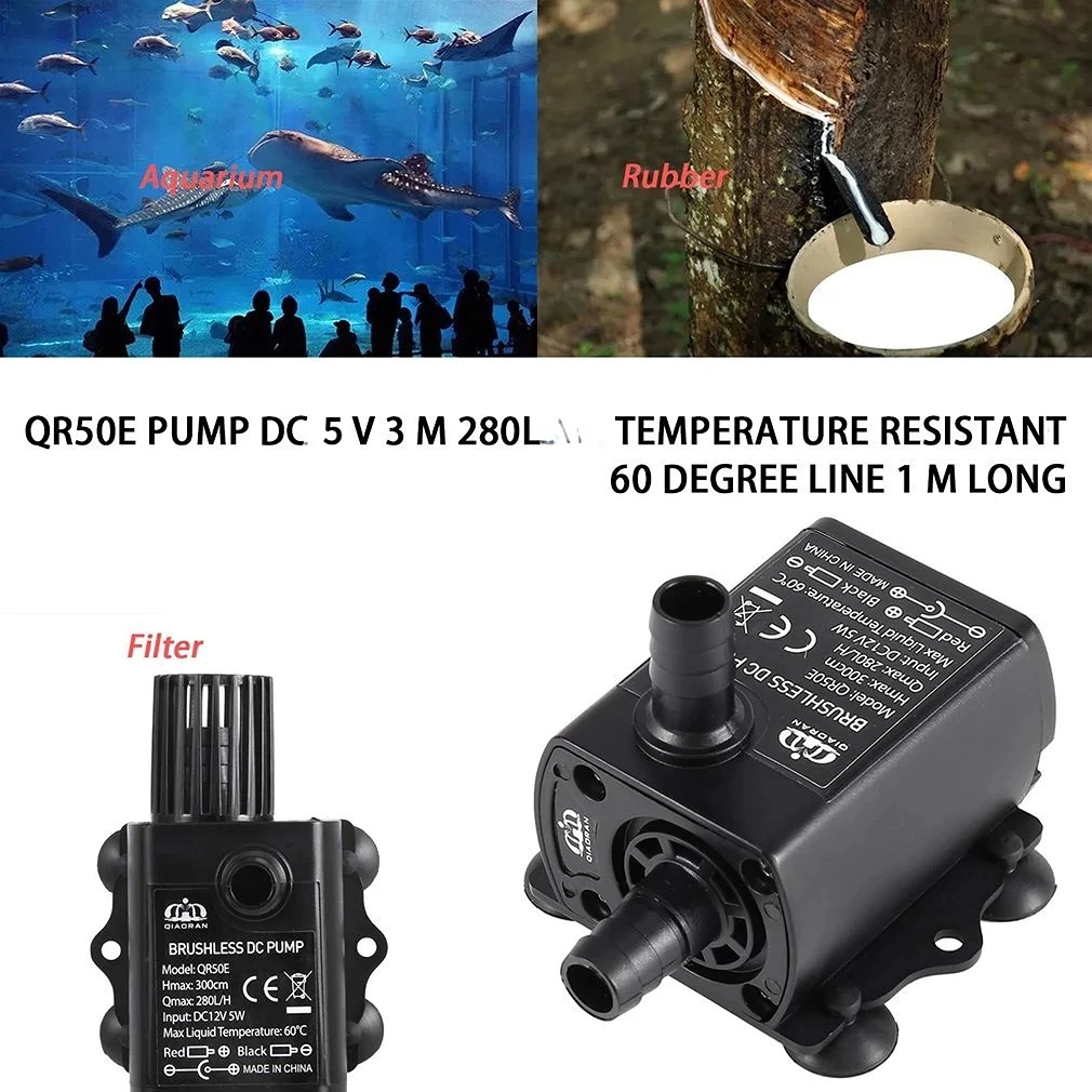 

AISITIN Mini Submersible Pump, Small Fountain Pump for water feature, Aquariums, Fish Tank, Tabletop Fountain, Pet Fountain