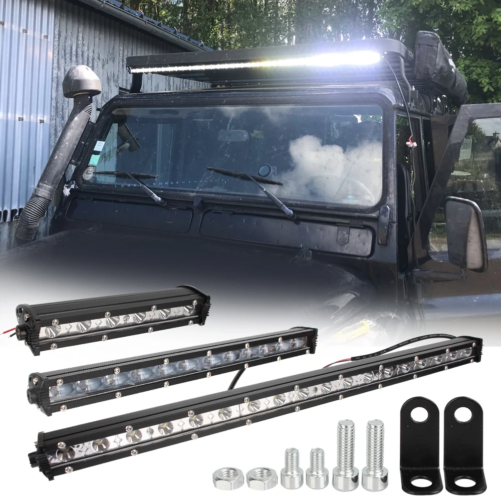 

Driving Fog Lamp 4x4 LED Bar 8 inch For Motorcycle Off Road 4WD SUV ATV Tractor Truck LED Work Light Bar 6D Ultra Slim 12V 24V
