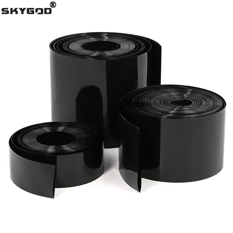 Термоусадочная трубка ПВХ черная 7-155 мм