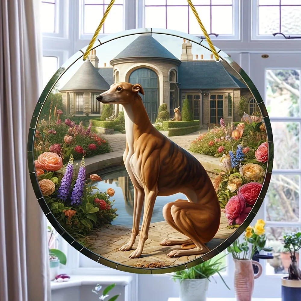 Испанский борзой витраж висящий Ловец солнца многофункциональная акриловая