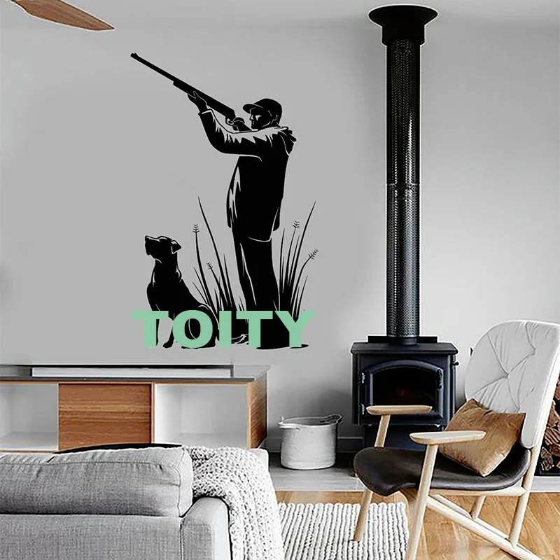 Охотничья Настенная Наклейка охотничье ружье утка виниловая фотография