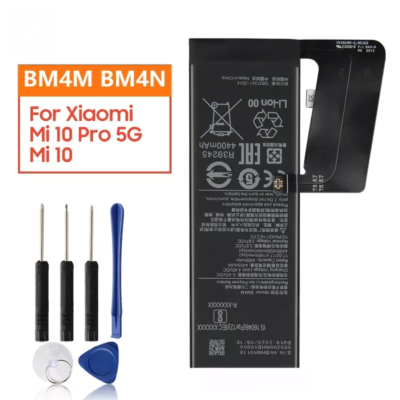 

2023New Replacement Battery BM4M BM4N For Xiaomi Mi 10 Pro 5G Xiaomi 10Pro Mi10 5G Rechargeable Phone Battery 3900mAh