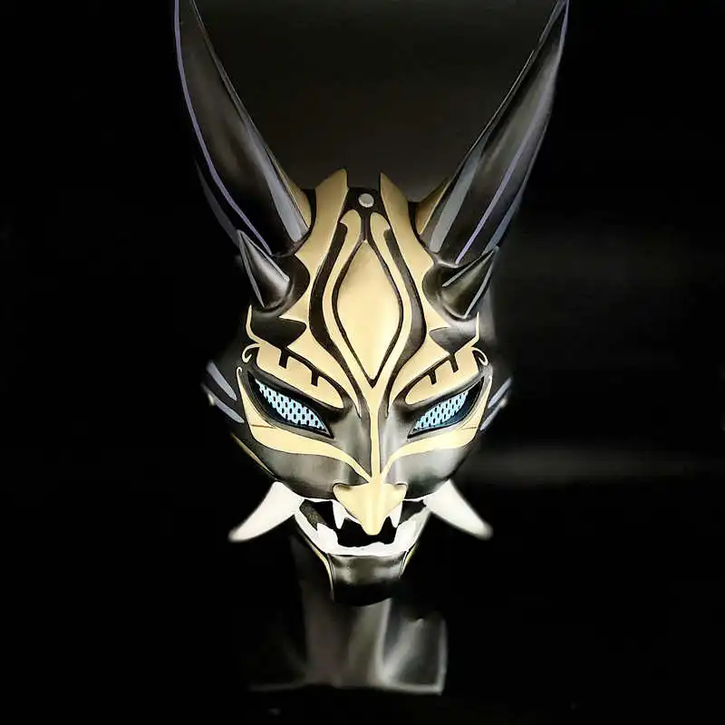 

Маска из смолы на все лицо Genshin Impact Project Xiao, аксессуары для аниме-игр и косплея для мужчин и женщин, забавная вечевечерние на Хэллоуин, реквизит, декоративные подарки