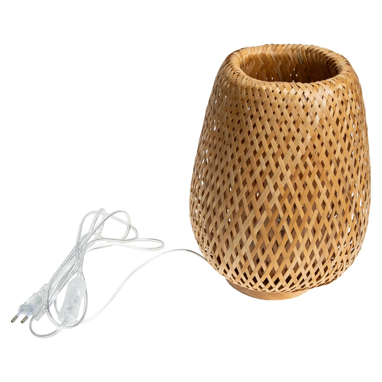 

Bamboo Woven Bedside Lamp Decorative Table Lamp for Living Room Bedroom (Plug)