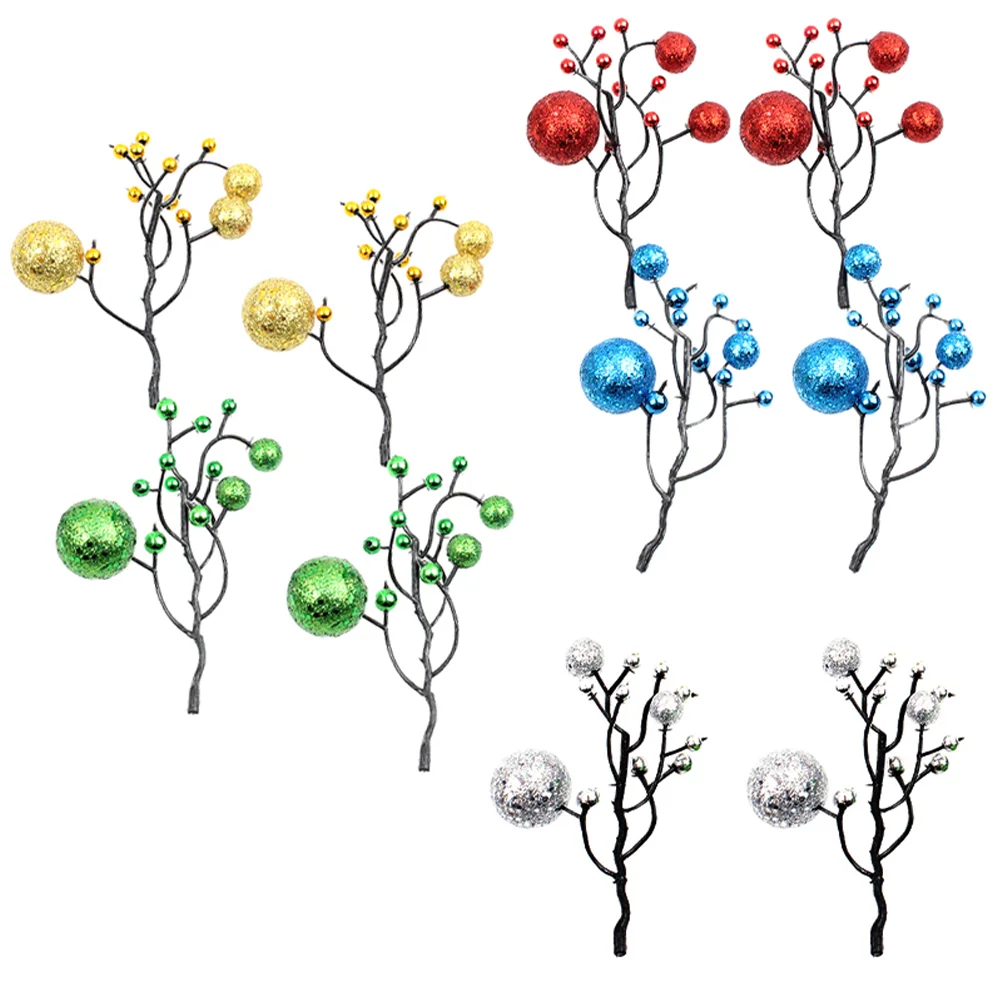 

Picks Artificial Christmas Pine Wire Berry Wreath Branches Berriesflower Decorating Fruit Bent Craft Diy Iron Trees Decorate