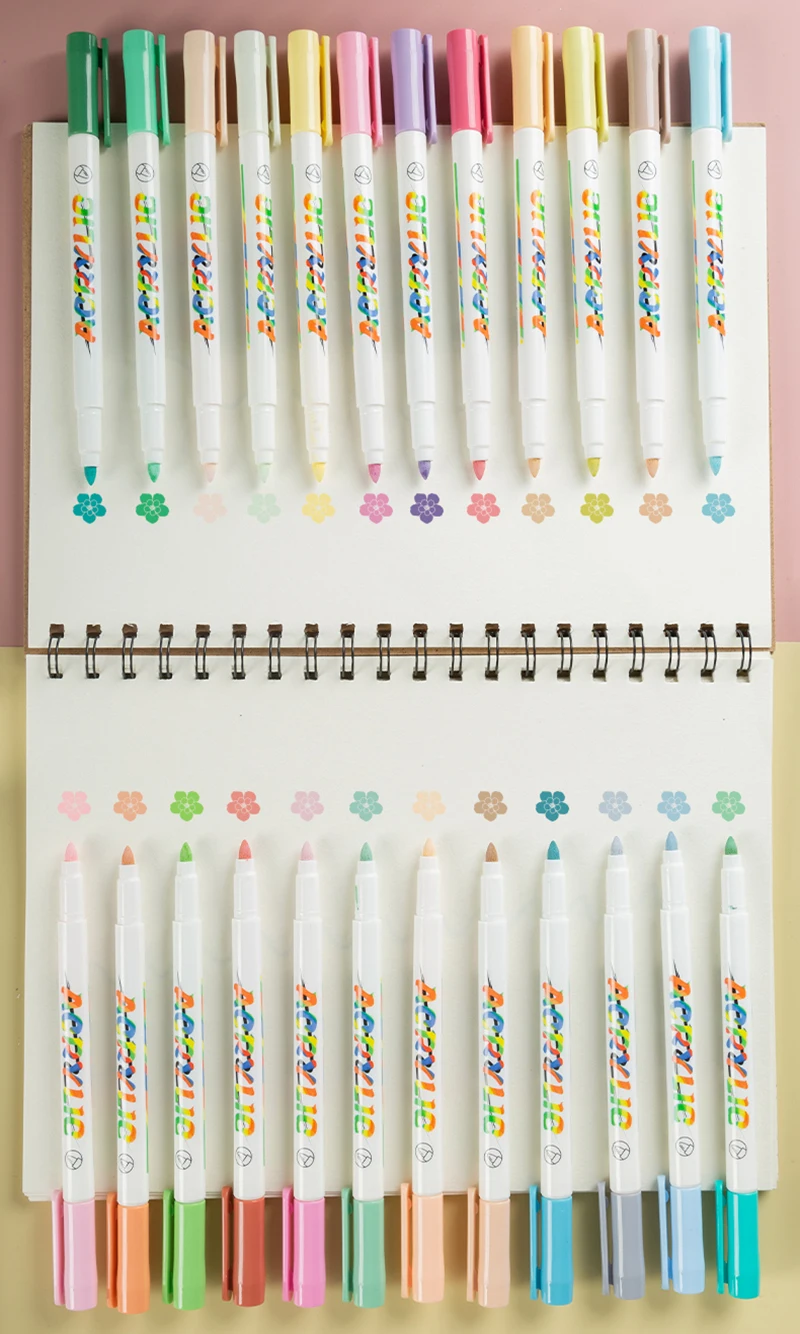 

GN 12/24 Colors Morandi Acrylic Paint Marker Pen Medium Tip Art Marker For Multi-surface Rock Painting Canvas Glass Wood Ceramic