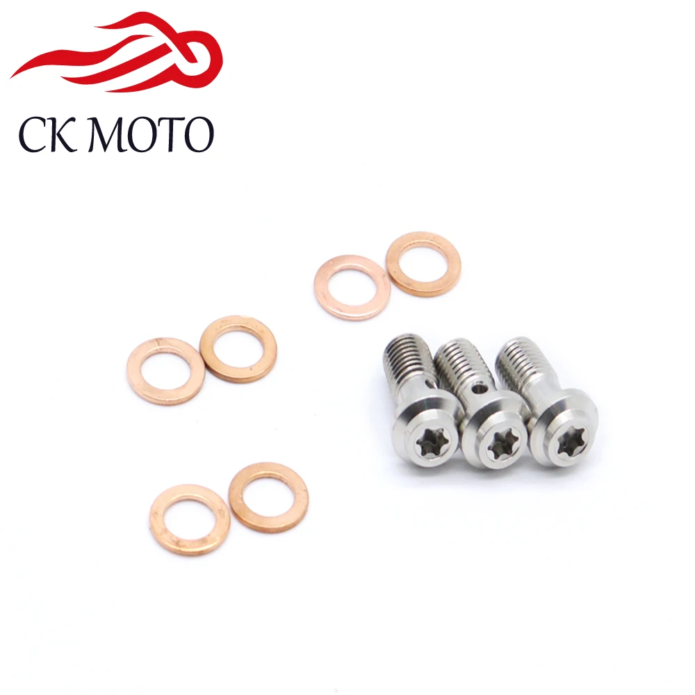 

Motorcycle Universal Front Rear Brake Master Cylinder Screw Oil Hose Adjuster Stainless Banjo Bolt Screws M10*1.25 Accessories