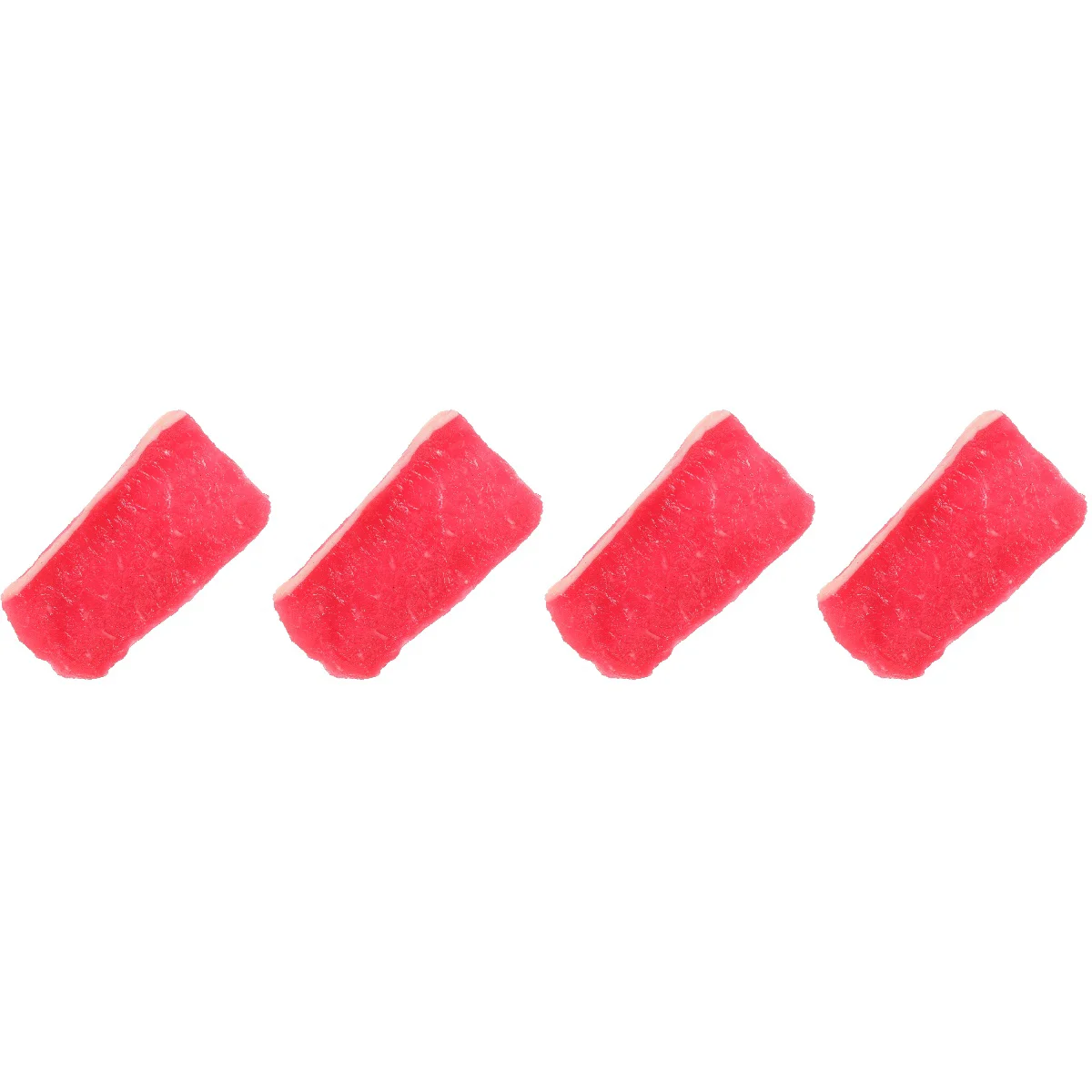 

4pcs Fake Pork Meat Realistic Simulation Lifelike Pork Meat Model for Display