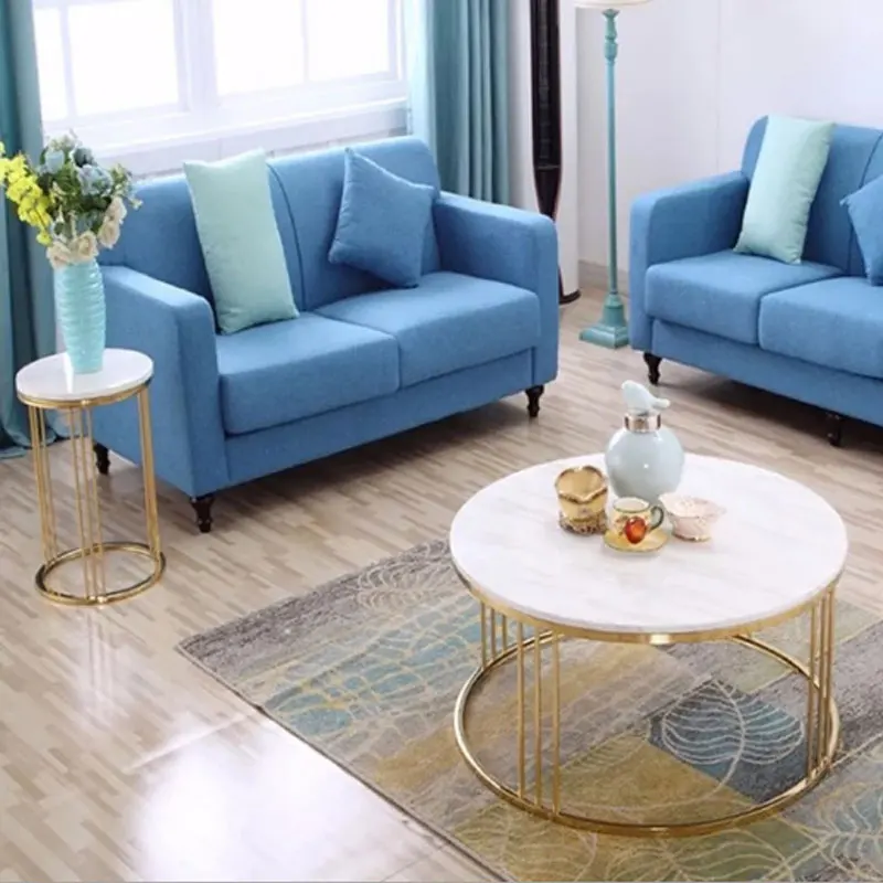 

Marble Coffee Table Nordic Small Round Table Simple Living Room Modern Creative Small Apartment Short Coffee Table Mini Round