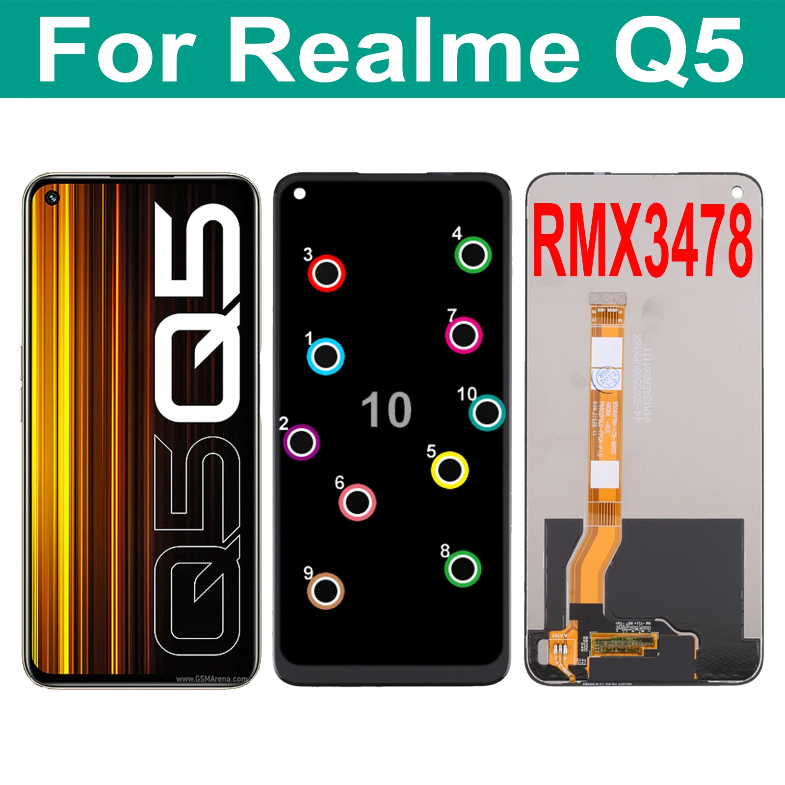 

Оригинальный ЖК-дисплей 6,6 дюйма для OPPO Realme Q5 RMX3478