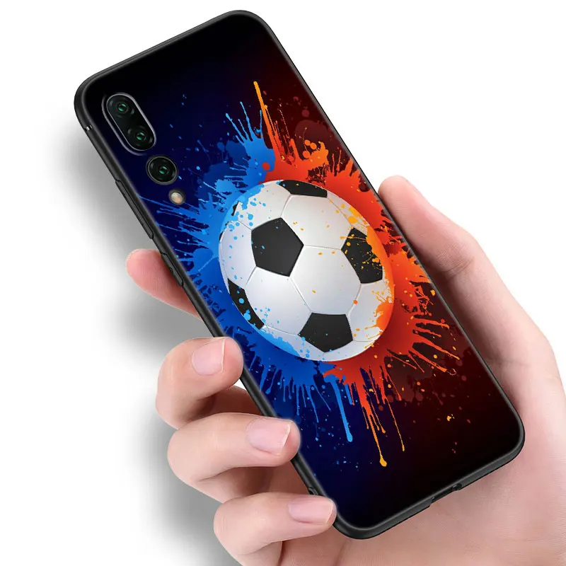 Чехол для телефона с огненным футбольным мячом Huawei P20 P30 P40 P50 P Smart Z S Pro P8 P9 P10 Lite 5G E