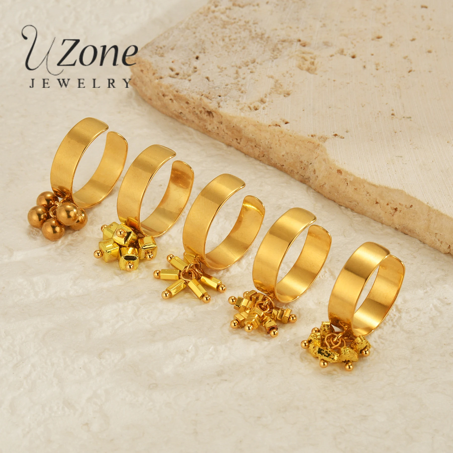 Женское Открытое кольцо из нержавеющей стали ширина 6 мм