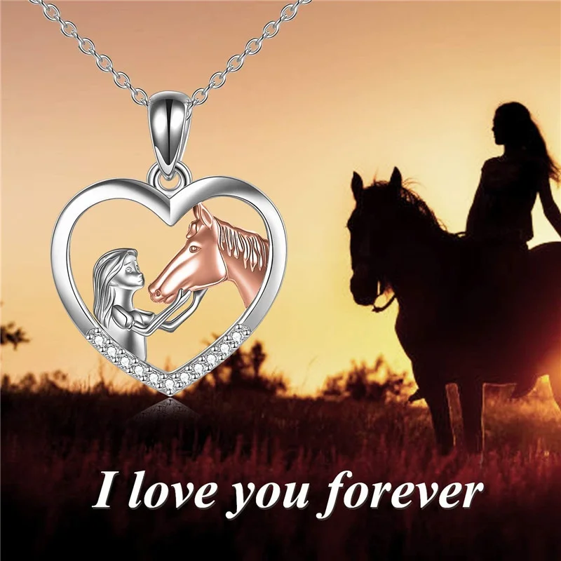 

Exquisite Fashion Horse Pendant Necklace for Women Girls Horse Jewelry for Girl Daughter Birthday Part Anniversary Gift Collares