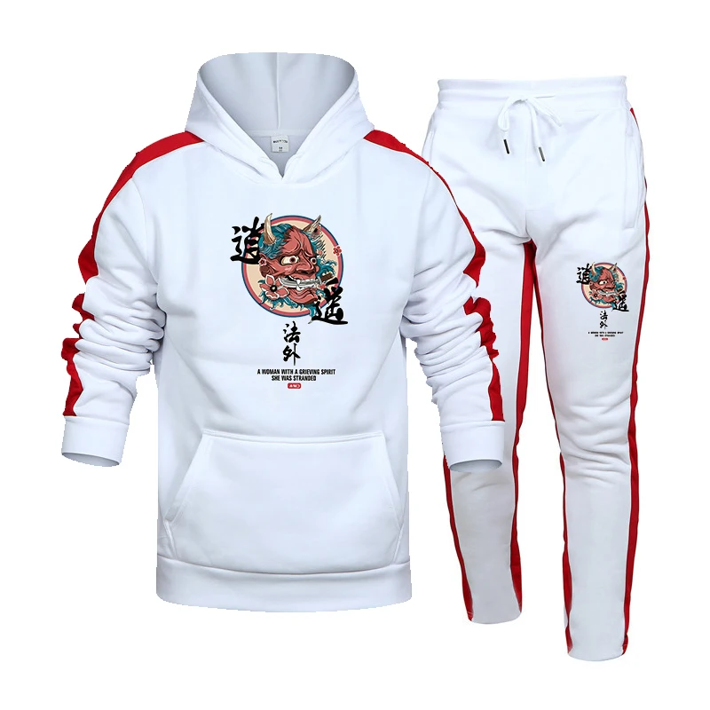 

Убедитесь с ним-стильный мужской комплект из свитшота и брюк в полоску, повседневная одежда для активного отдыха, толстовка, новая модель, 2 ...