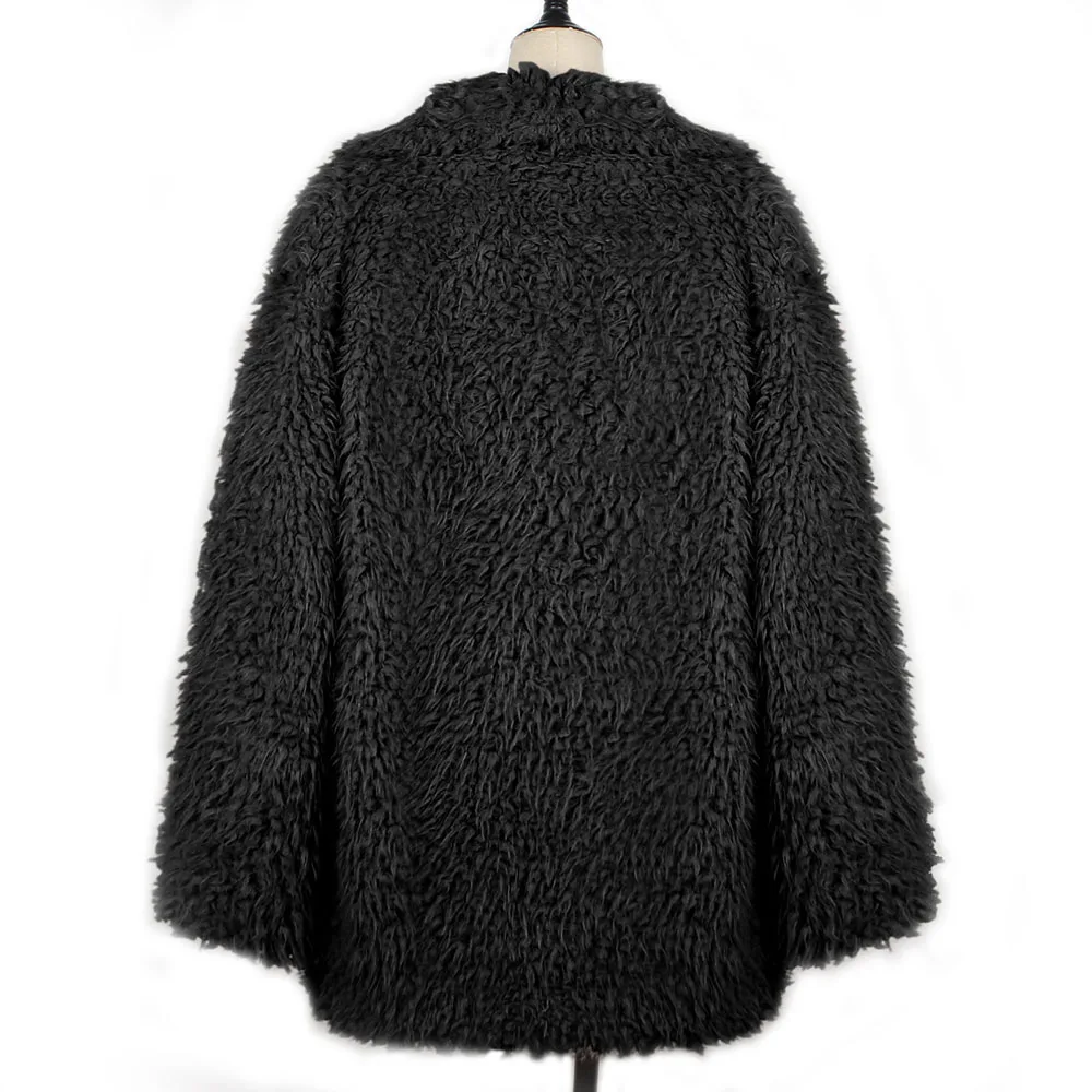 Fake Fox Fur Warm Woman Coat Teddy Jacket 2022 New Europe America Luxury Especially Winter Long Sleeve Covered Button Fashion