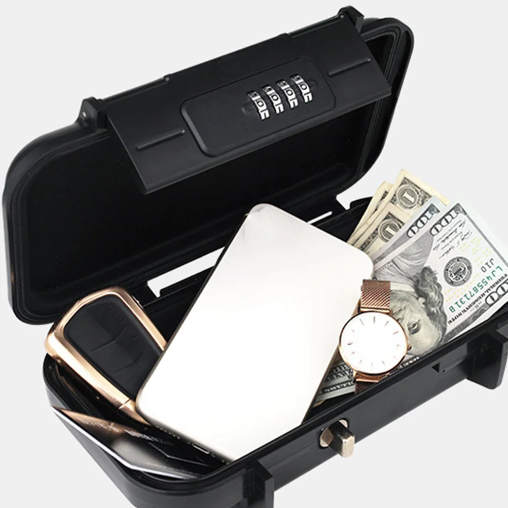 

Sturdy Key Money Storage Box Safe Box Code Travel Money Organizer Stable Money Case