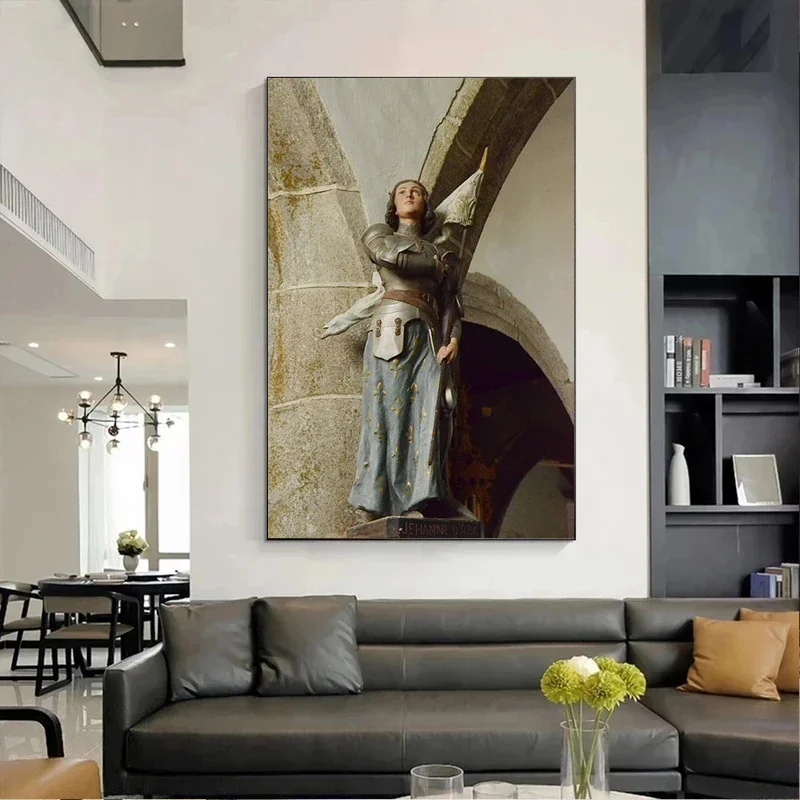 Картина на холсте с изображением Иоанны дуги винтажный постер настенная