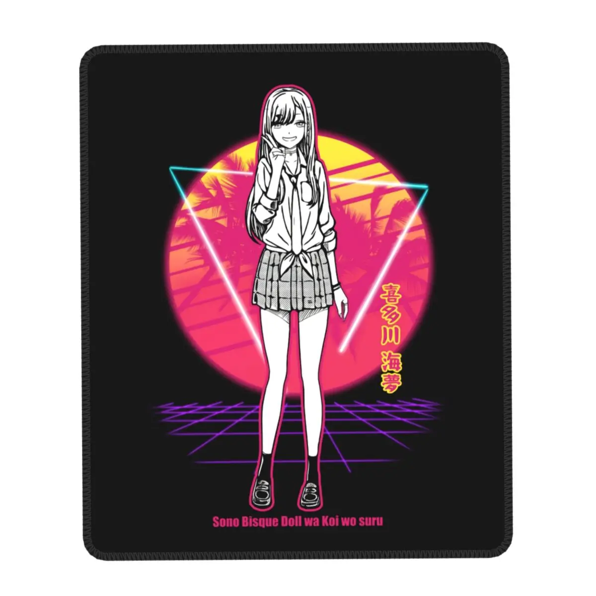 

PC Gamer Mouse Pad Anti-Slip Rubber Base Marin Kitagawa Retro Vibe Mousepad Office Desk Computer Anime Manga Cosplay Mat