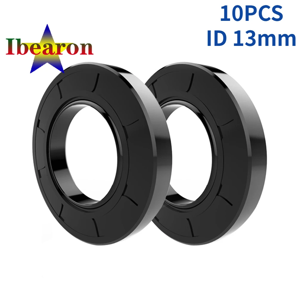 

10PCS TC ID 13mm Framework Oil Seal NBR(Nitrile Rubber Buna) Sealing Gasket Standard Parts