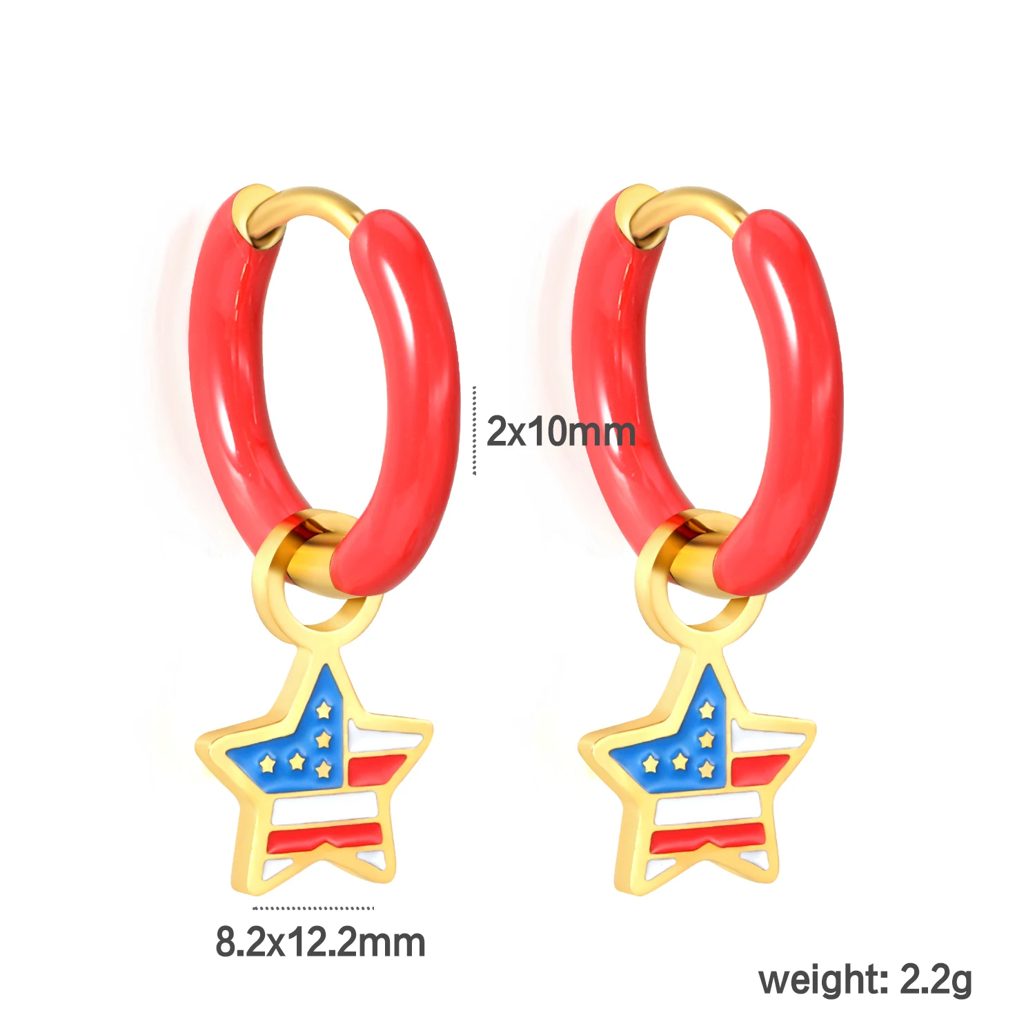 Серьги-обнимашки LUXUKISSKIDS 2 шт