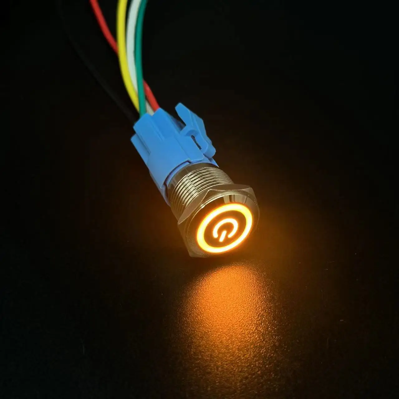 

Водонепроницаемый металлический кнопочный переключатель 12/16/19/22 мм с подсветкой, красный/синий