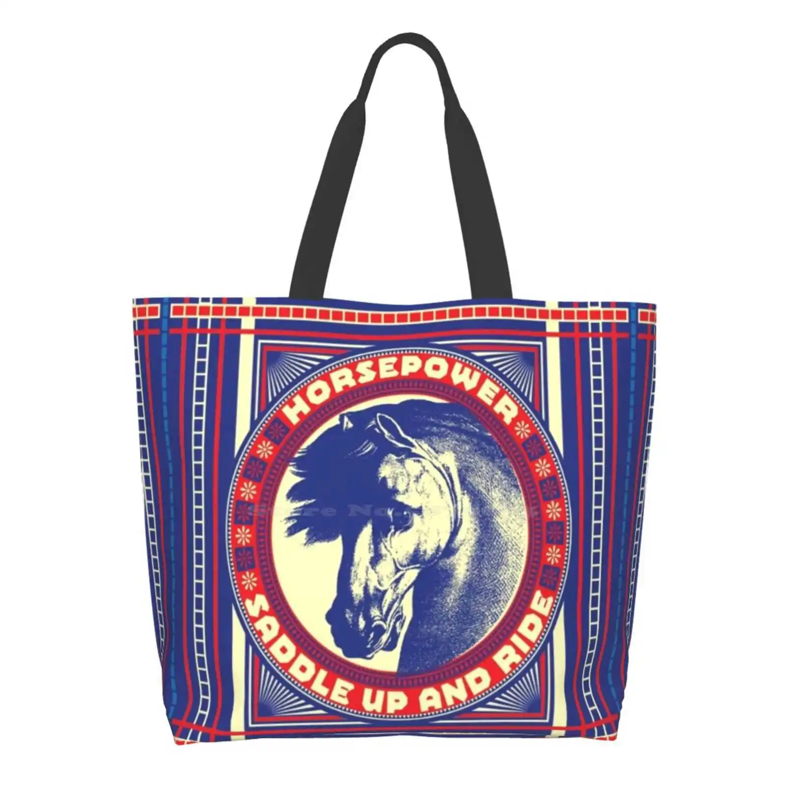 

Horse Power, Saddle Up! Shopping Bags Fashion Casual Pacakge Hand Bag Horse Animal Equestrian Horses Ride Rider Riding