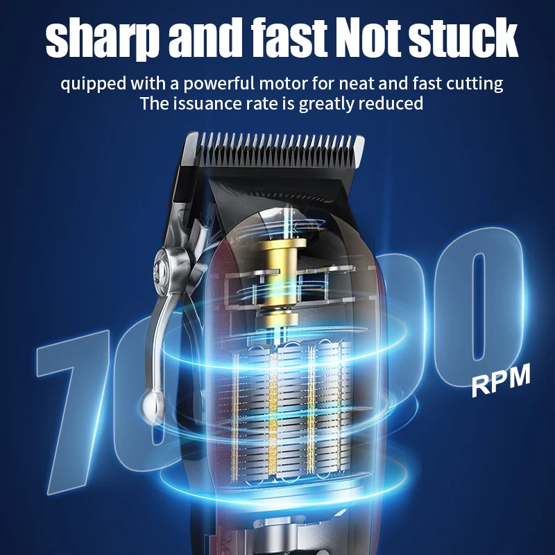 Машинка для стрижки волос RESUXI 722B/722C с ЖК-дисплеем