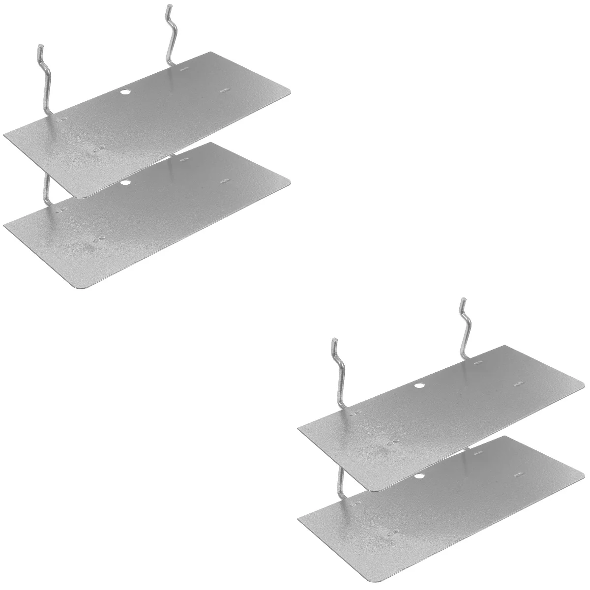 

4 Pcs Nail Board Shelf Pegboard Accessories Craft Room Garage Plastic Shelves Iron Hook