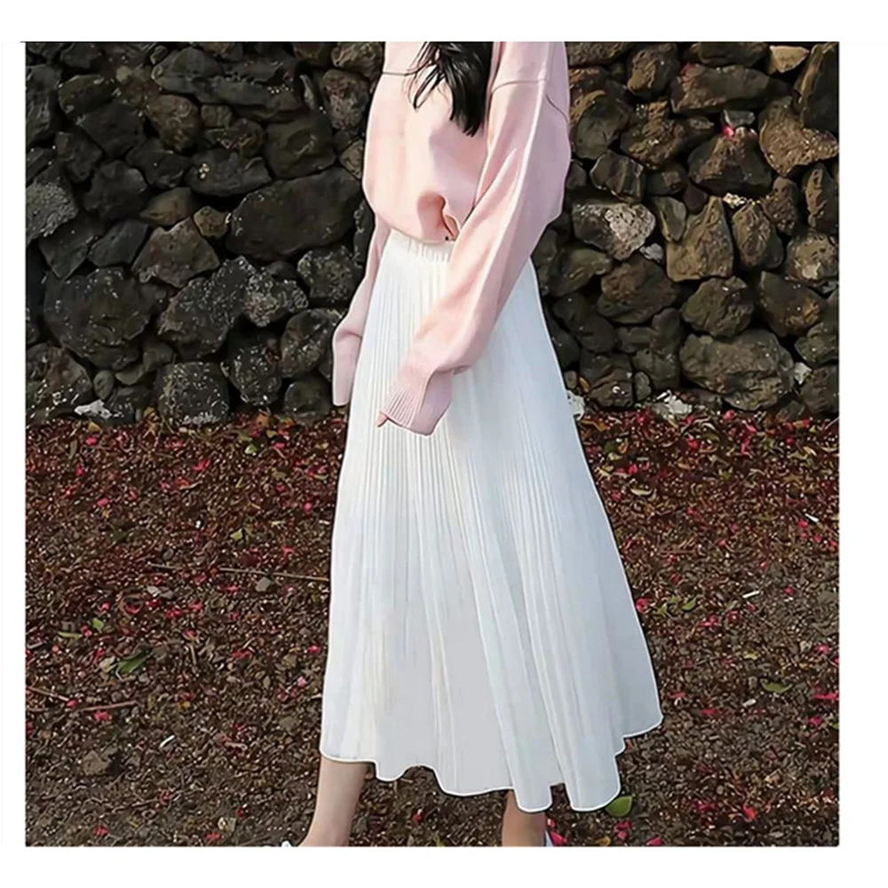 Женская юбка с надписью a новая коллекция 2021 тонкая белая шифоновая высокой