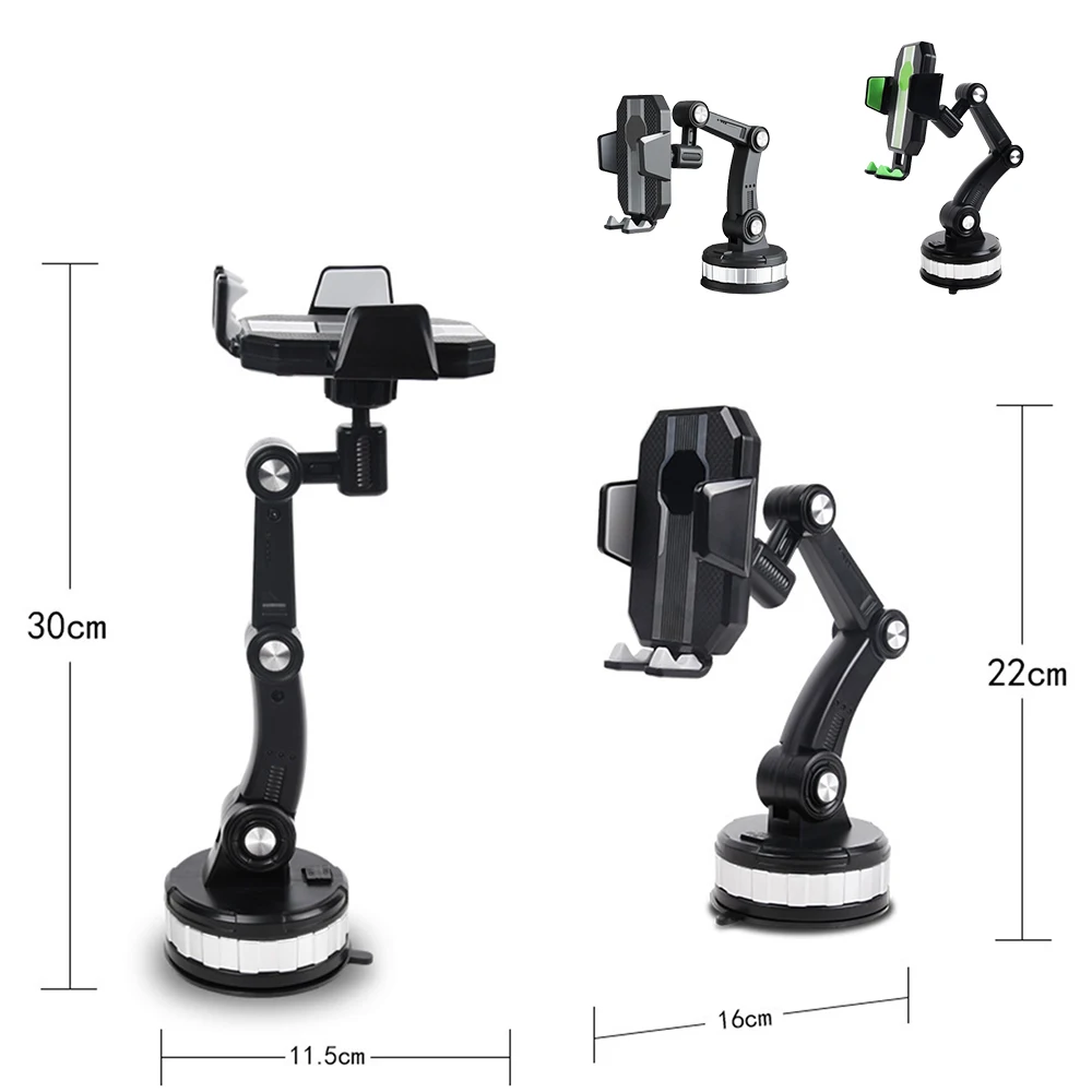 Sucker Car Phone Holder Mobile Phone Holder Stand In Car No Magnetic Gps Mount Support For Iphone 13 12 11 Pro Xiaomi Samsung