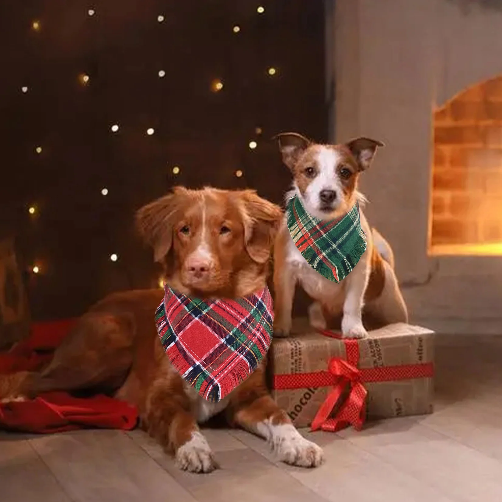 

Хлопковые банданы для щенков, нагрудники, бандана для домашних животных, женский шарф, моющийся шейный платок для домашних питомцев, рождес...