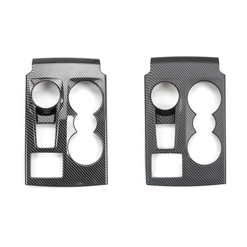 

For Ford Bronco 2021 Car Central Control Panel Cover Gear Cup Holder Trim Decor Frame Accessories, Carbon Fiber