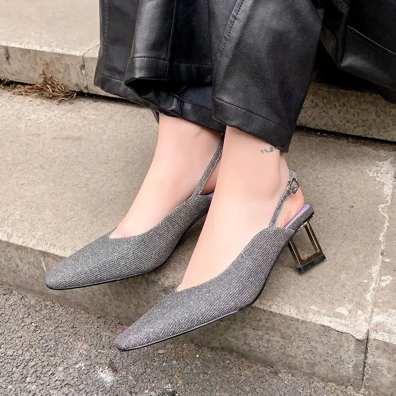 

9 Years Old Shop Expose The Heel Fashion Natural Genuine Leather Summer Party Important Occasion High Heel Shoes Women Sandals