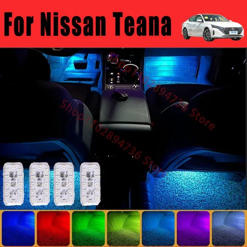 RGB Footwell, багажное отделение, автомобильная лампа, заднее сиденье для Nissan Teana, атмосферная декоративная лампа