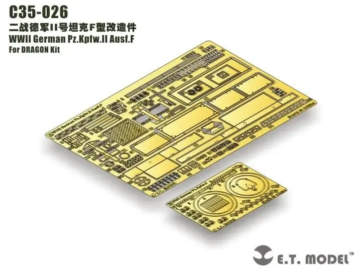 Модель ET 1/35 C35-026 WWII German Pz.Kpfw.II Ausf.F для DRAGON 6263